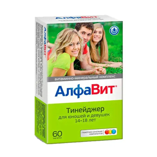 Алфавит таблетки жевательные Тинейджер №60-0